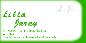 lilla jaray business card