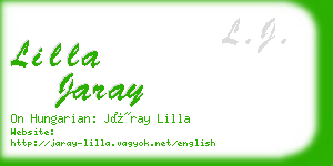 lilla jaray business card